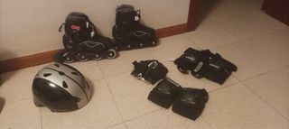 Patines en línea talla 36 + casco y protecciones