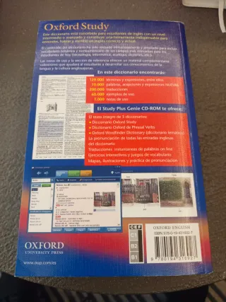 Diccionario Oxford Study para estudiantes de in...