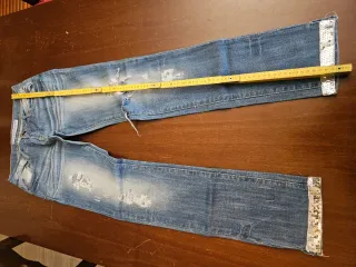 Jeans Blu con dettagli argento