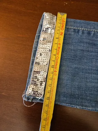 Jeans Blu con dettagli argento