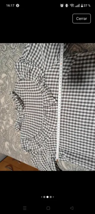 Vestido cuadros volantes