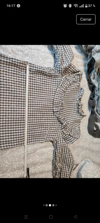 Vestido cuadros volantes