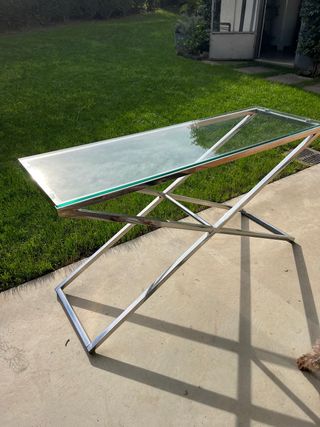 Aparador moderno acero y cristal