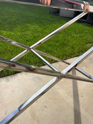 Aparador moderno acero y cristal