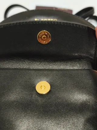 El Potro Mochila Negra Pequeña Piel