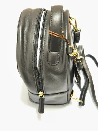 El Potro Mochila Negra Pequeña Piel