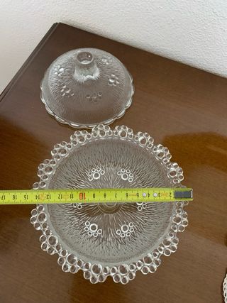 Porta caramelle in vetro decorato