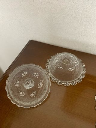 Porta caramelle in vetro decorato