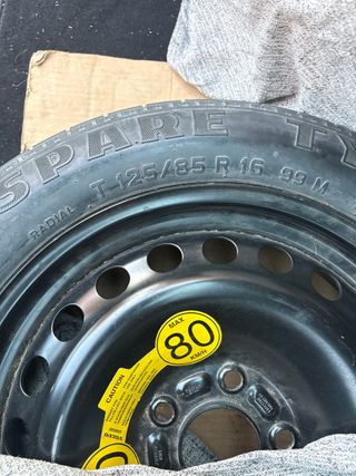 Rueda repuesto Volvo S60  125/85 R16. 5 tornillos.