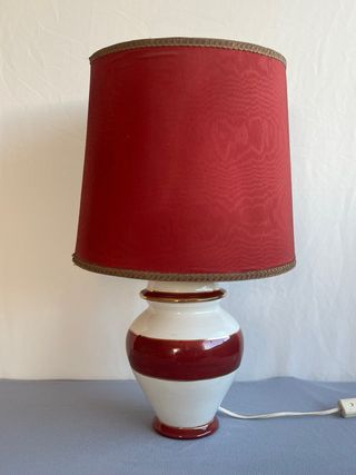 Lampada ceramica anni 50 decorata a mano