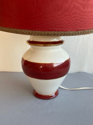 Lampada ceramica anni 50 decorata a mano