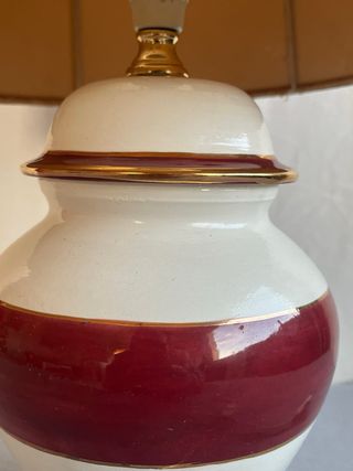 Lampada ceramica anni 50 decorata a mano