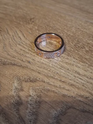 Anillo Zamac Oro Rosa o Dorado (elegir) 18-19mm