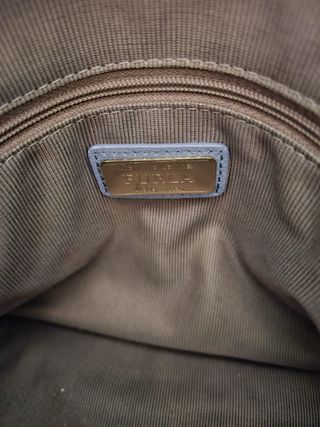 Bolso Furla Piel Azul Denim Dorado