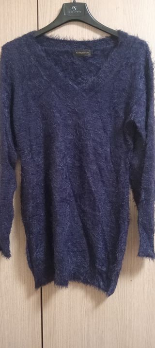 Jersey pelo mujer azul