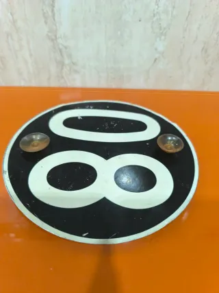 Señal Límite Velocidad Vintage 80