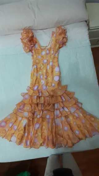 Bata Rociera Naranja y Multicolor