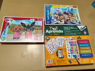 Pack 3 Juegos Educativos: Puzzles y Lectura