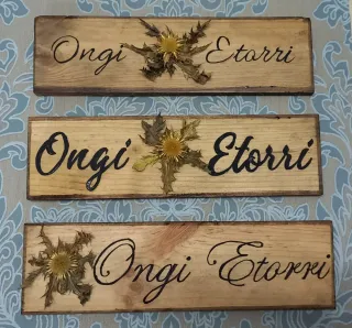 Letrero Ongi Etorri con Eguzkilore - 3 modelos