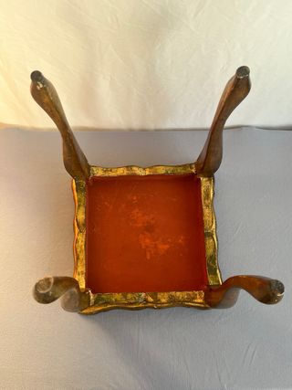 Tavolino antico oro e verde