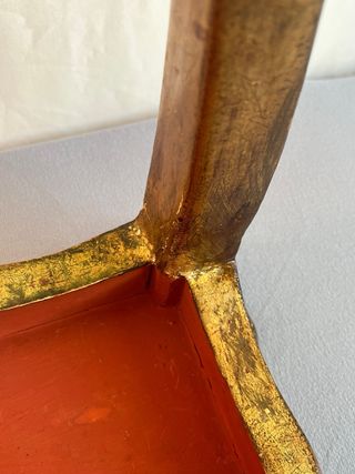 Tavolino antico oro e verde