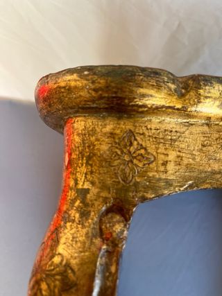 Tavolino antico oro e verde