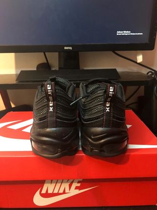 Nike Air Max 97 Talla 38 Negro Rojo