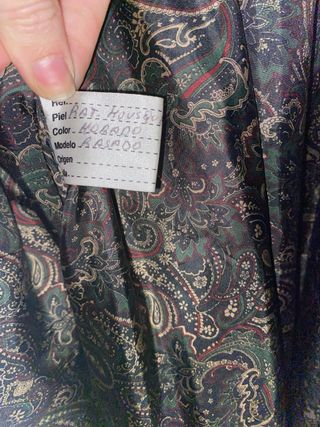 Abrigo piel rata morado Talla 44