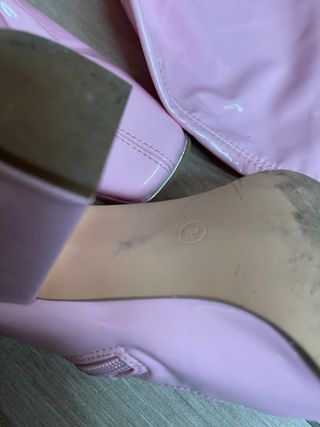 Stivali rosa vernice tacco alto