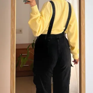 Mono vaquero Bershka negro