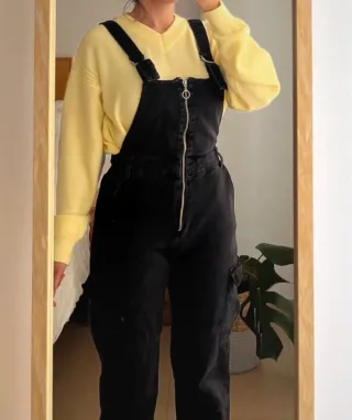 Mono vaquero Bershka negro