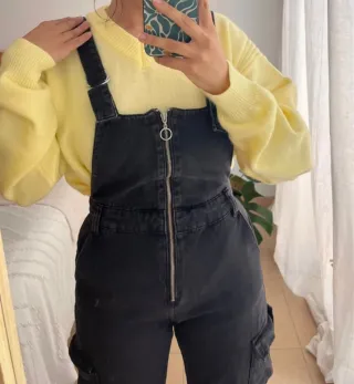 Mono vaquero Bershka negro