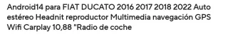 Pantalla Android 10,88 FIAT DUCATO
