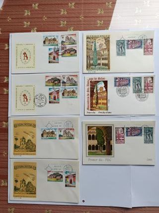 1973. SOBRES DE PRIMER DIA CON SELLOS ESPAÑA