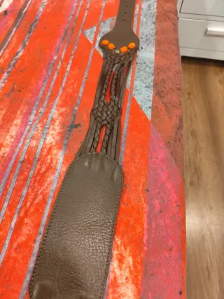 Cinturón Massimo Dutti trenzado naranja