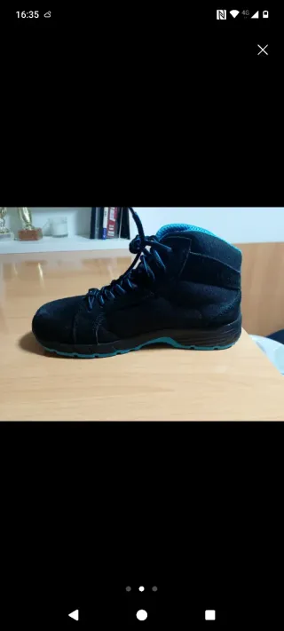 Zapatillas Sparco Negras y Turquesa