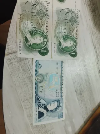 Billete 5 Libras Bank of England Reina Isabel