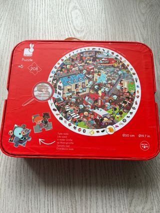 Puzzle Bomberos Janod 208 piezas