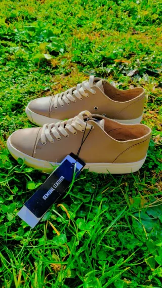 Scarpe Sisley donna n.37 vera pelle beige