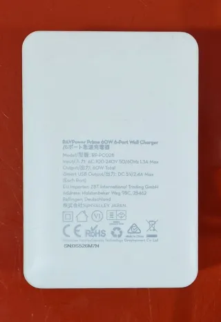 RAVPower Cargador 6 Puertos USB 60W