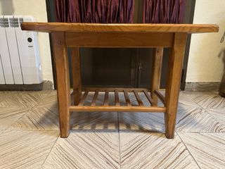Mesa auxiliar madera maciza artesanal