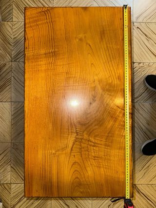 Mesa auxiliar madera maciza artesanal