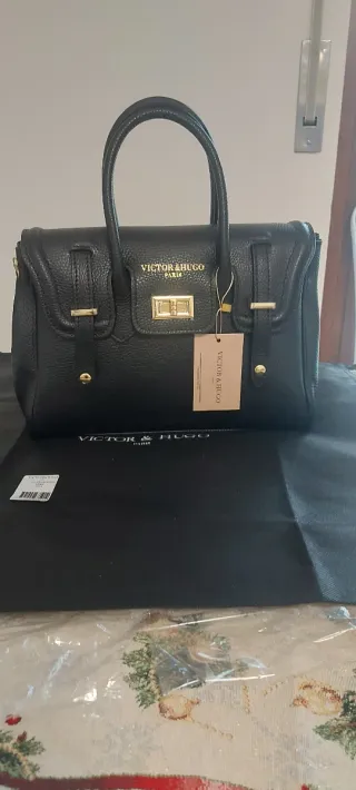 Borsa a tracolla Victor & Hugo nera