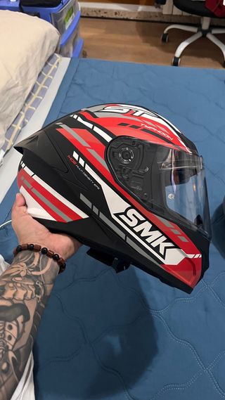 Casco Moto LS2 Gris Poco Uso