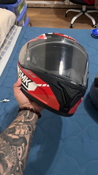 Casco Moto LS2 Gris Poco Uso