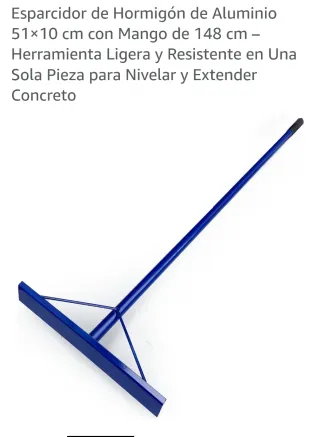 Rastrillo esparcidor hormigón azul