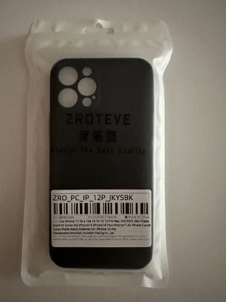 Funda ZROTEVE iPhone 12 Pro Negra Mate