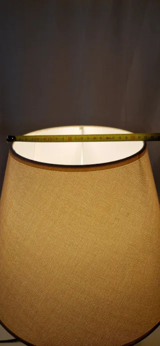 Lampada in ceramica decorata blu e bianca