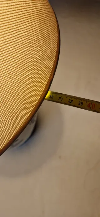 Lampada in ceramica decorata blu e bianca