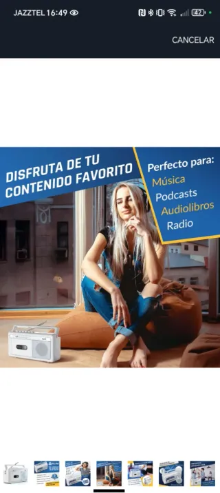 KLIM Boombox Radiocasete AM/FM Blanco